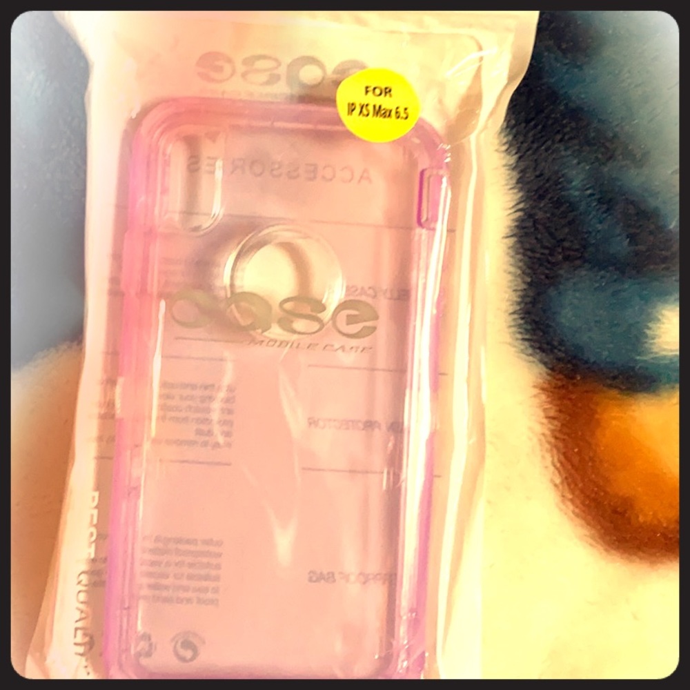 Clear purple iPhone XS max case